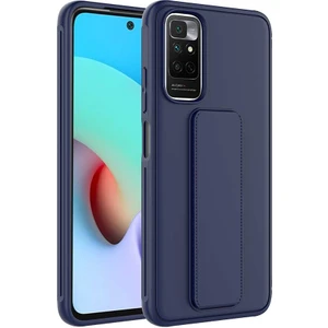 noktaks - Xiaomi Redmi Note 11 Pro 5G - Kılıf Mat Koruyucu El Tutacaklı Stand Olabilen Qstand Kapak - Lacivert - T23016