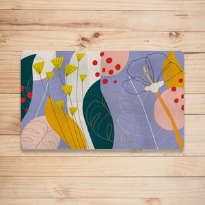 Minimal Çiçek Desenli Dijital Baskılı 50X70CM Dekoratif Çok Amaçlı Iç ve Dış Kapı Paspası