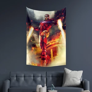Iron Man Marvel Duvar Örtüsü Halısı 140 x 100 CM-70X100 cm