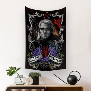The Witcher Duvar Örtüsü Halısı Film Afişi Tasarımı 140 x 100 cm Yüksek Kalite Mikrofiber