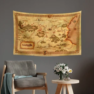Narnia Günlükleri Haritası Duvar Örtüsü Halısı 140 x 100 CM-70X100 cm