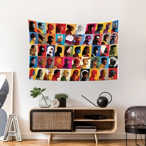 Süper Kahramanlar Duvar Örtüsü Halısı 140 x 100 CM-70X100 cm