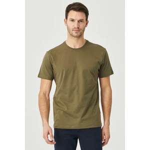 Altınyıldız Classics Erkek Hakı-bej Melanj Slim Fit Dar Kesim Bisiklet Yaka 2'li Tişört Paketi