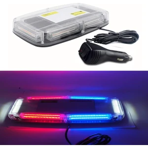 Çakarlı Tepe Lambası Mıknatıslı Kırmızı-Beyaz-Mavi 24 W 12-24 V