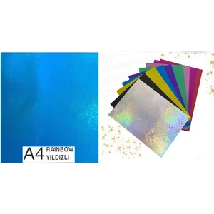 A4 Rainbow Yıldızlı 10 Renk Elişi Kağıdı10'lu Paket