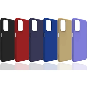 Case 4u Oppo A55 4g Kılıf Mat Renkli Yumuşak Kalın Sağlam Silikon Kılıf Biye Lacivert