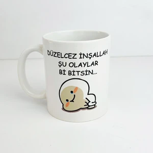 Düzelcez Inşallah Yazılı Kupa Bardak