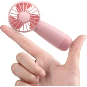 Mini El Fanı, Askılı Taşınabilir Pille Çalışan Fan, 3000MAH Şarj Edilebilir Pilli Kişisel Cep Fanı, 5-10 Saat Çalışma Süresi (Pembe)