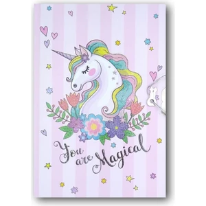 Çınar Uni Note Kilitli Günlük & Hatıra Defteri Unicorn Magical