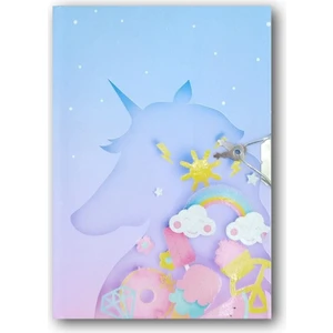 Çınar Uni Note Kilitli Günlük & Hatıra Defteri Unicorn Blue