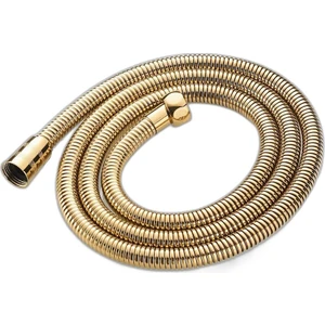Çelik Kromlu Duş Hortumu 150 cm Pirinç Somon Altın KDH101-G