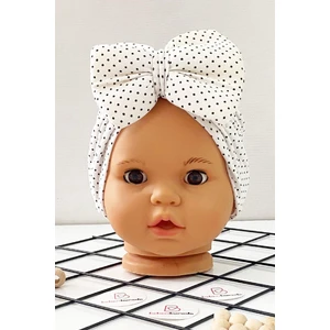 Kız Bebek Puanlı Fiyonklu Bone 0-12 Ay