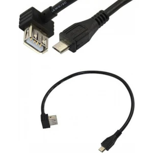 Mavi Ay Bilişim USB A Dişi Açılı To Micro USB B 5pin Erkek Kablo - 25CM