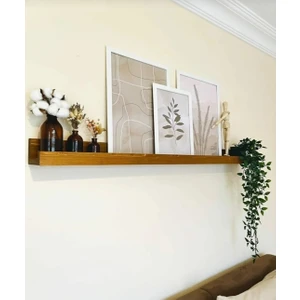Wood Retro 150 cm Ceviz Renk Çerçeve Rafı