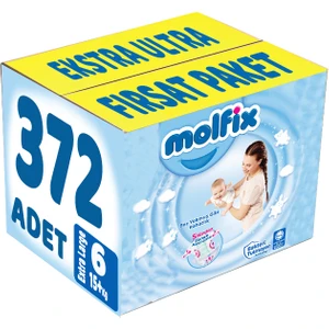 Bebek Bezi Beden:6 (15+Kg) Extra Large 372 Adet Ekstra Ultra Fırsat Pk