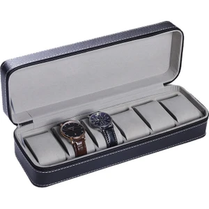 6 Bit Fermuar Izleme Kutusu Depolama Ekran Kutusu Pu Fermuar Çanta Izleme Kutusu Siyah (Yurt Dışından)