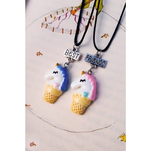 The Collection Unicorn Dondurma Ikili Best Friends Kolye Arkadaşlık Best Friends Kolyesi