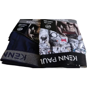 Kenn Paul Erkek Dijital Baskılı Cotton Pamuk Ikili Boxer KP202