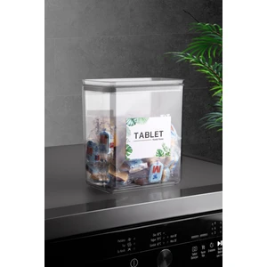 Nandy Home Dekoratif Dikdörtgen 2,6 Lt Vakum Kapaklı Tablet Saklama Kutusu