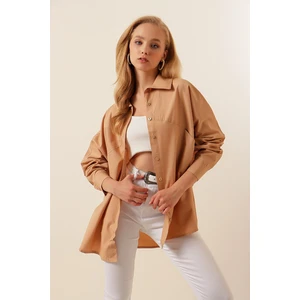 Trikoton Ön Cepli Gömlek