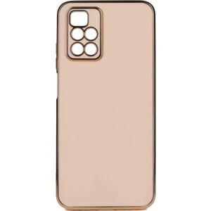 Xiaomi Redmi 10 2022 Kılıf Bark Parlak Silikon Renkli Kenarları Rose Bronz