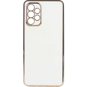 Samsung Galaxy A53 Kılıf Bark Parlak Silikon Renkli Kenarları Rose Beyaz