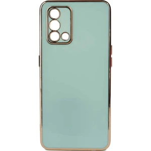 Oppo A74 4g Kılıf Bark Parlak Silikon Renkli Kenarları Rose Yeşil