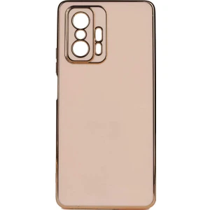 Xiaomi Mi 11T Kılıf Bark Parlak Silikon Renkli Kenarları Rose Bronz