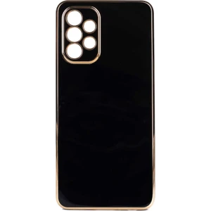 Samsung Galaxy A52S 5g Kılıf Bark Parlak Silikon Renkli Kenarları Rose Siyah