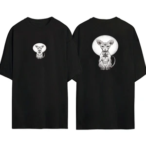 The Wert Ünisex Bambino Baskılı Siyah Oversize Tshirt