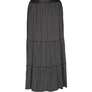 Kadın Nursel Lastikli 3 Kat Puantiyeli Siyah Etek