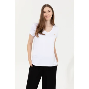 U.S. Polo Assn. Kadın Beyaz Basic T-Shirt 50246033-VR013