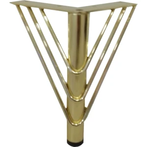 Metal Kanepe Koltuk Sehpa Ünite Puf Ayağı 18CM Lik (Altın- Gold)