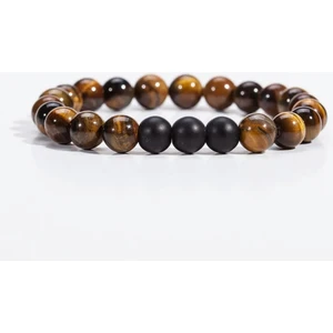 Padore Accessory Kaplan Gözü ve Onix ile Hazırlanmış Şık Tasarım Doğal Taş Bileklik  < Güç Taşı