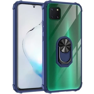 Samsung Galaxy Note 10 Lite Tam Korumalı Yüzüklü Renkli Kenarlı Manyetik Mola Kılıf