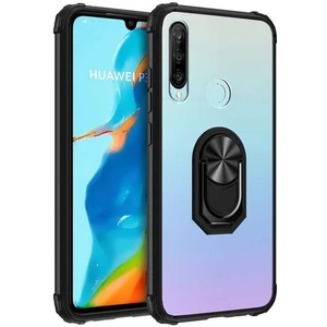 Huawei P30 Lite Tam Korumalı Yüzüklü Renkli Kenarlı Manyetik Mola Kılıf
