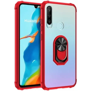 Huawei P30 Lite Tam Korumalı Yüzüklü Renkli Kenarlı Manyetik Mola Kılıf