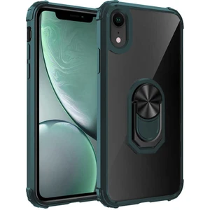 Iphone Xr Tam Korumalı Yüzüklü Renkli Kenarlı Manyetik Mola Kılıf Ekran Koruyucu