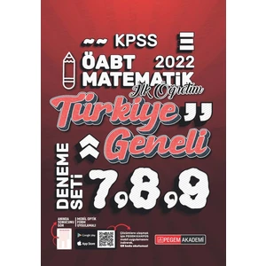 Pegem Akademi Yayıncılık 2022 KPSS ÖABT İlköğretim Matematik 7-8-9 (3'lü Deneme)