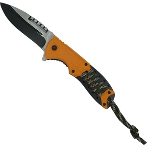 Karbon Sarı Saplı Cep Çakısı Kemer Klipsli 21 cm