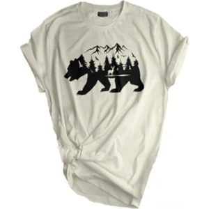 Genius Store Erkek Tişört Baskılı Outdoor T-Shirt-Ayı