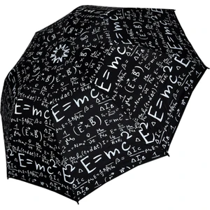 Rüzgara Dayanıklı Siyah Matematik Desenli Şemsiye