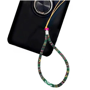 Yeşil & Çok Renkli Kadın Telefon Askısı