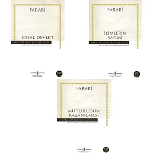 Ilimlerin Sayımı - Mutluluğun Kazanılması - Ideal Devlet / 3 Kitap Set - Farabi