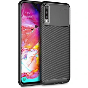 Samsung Galaxy A70 Karbon Görünüm Negro Silikon Kılıf