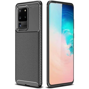 Samsung Galaxy S20 Ultra Karbon Görünüm Negro Silikon Kılıf