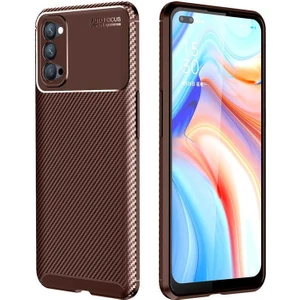 Oppo Reno 4 (CPH2113) Karbon Görünüm Negro Silikon Kılıf