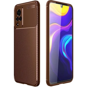 Vivo V21 Karbon Görünüm Negro Silikon Kılıf
