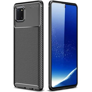 Samsung Galaxy Note 10 Lite Karbon Görünüm Negro Silikon Kılıf Ekran Koruyucu