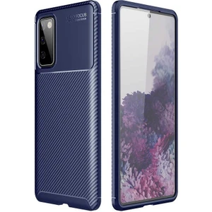 Samsung Galaxy S20 Fe Karbon Görünüm Negro Silikon Kılıf Ekran Koruyucu